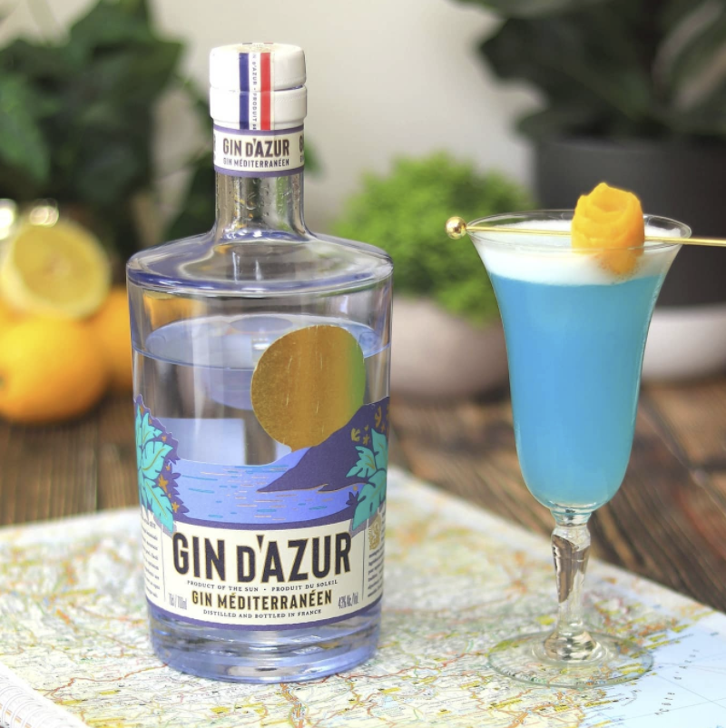 Gin D'Azur, French Gin, Cognac Distillery, Gin Mediterraneen