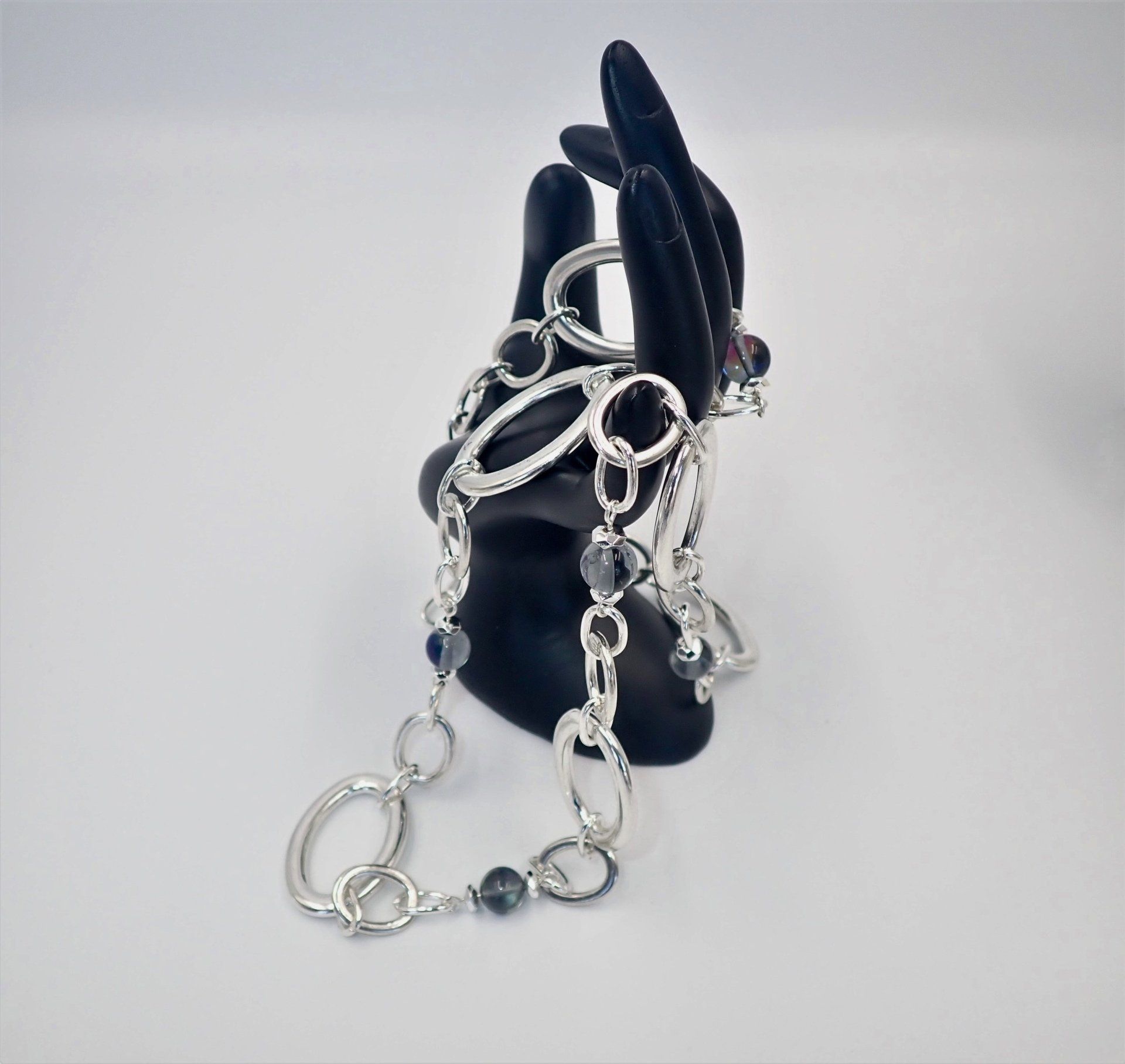 Oval Chain Link Necklace by EasilyUnbeadable