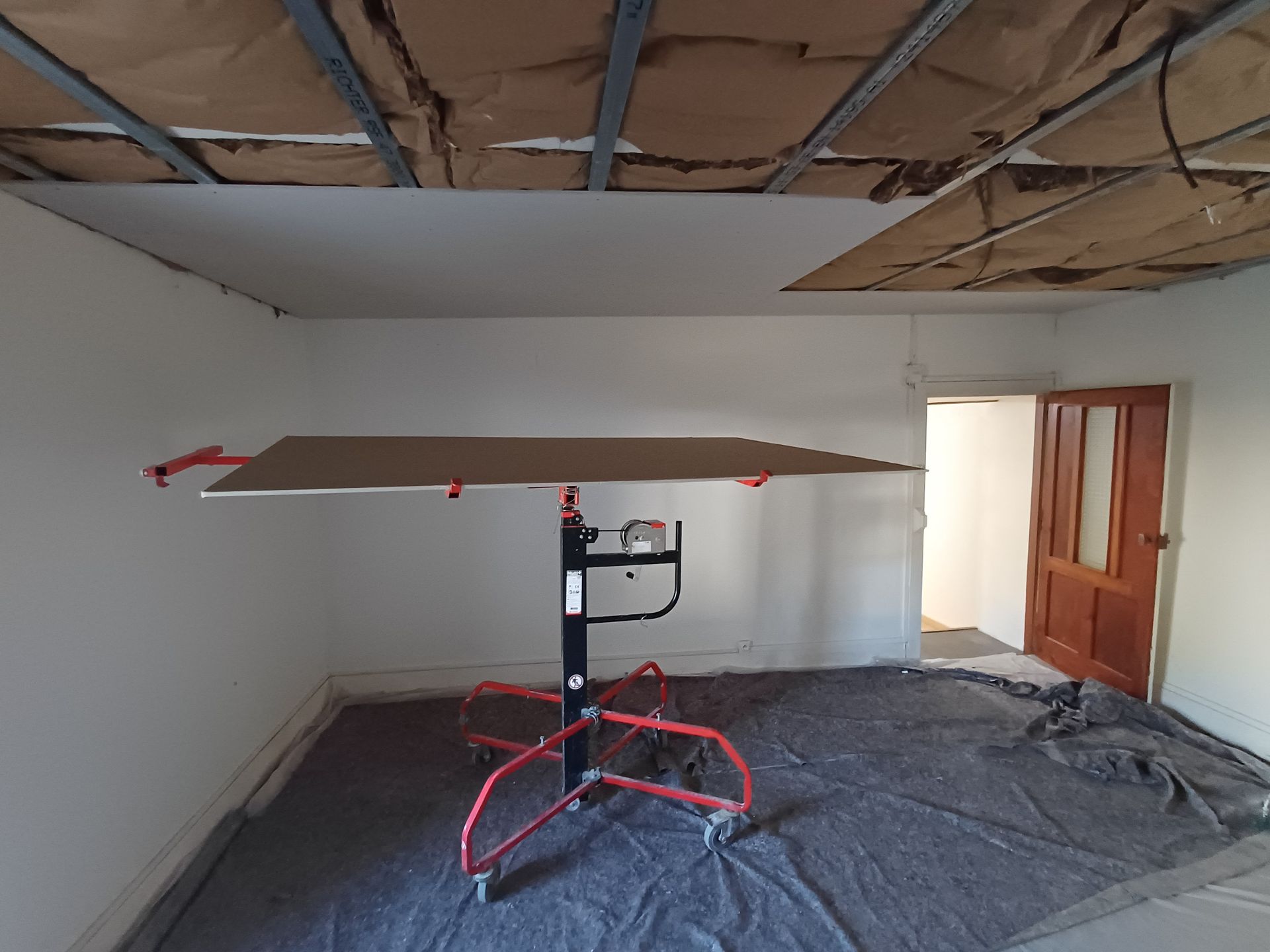 plafond et isolation par l'interieur renovation proche de rioz haute saone