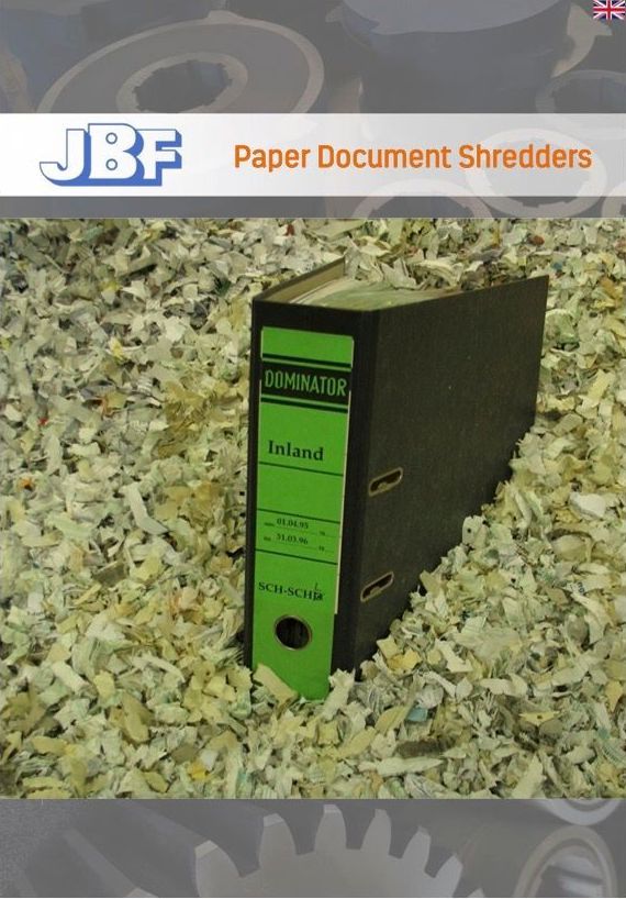 Brochure JBF paper document shredders