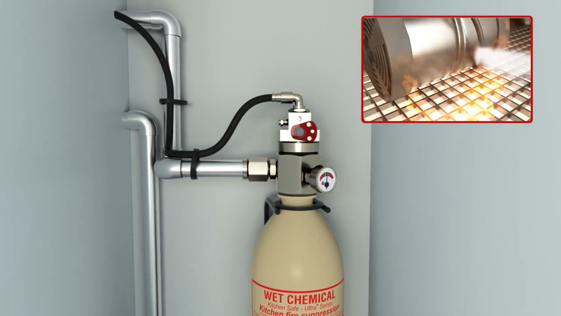 domestic fire suppression installation