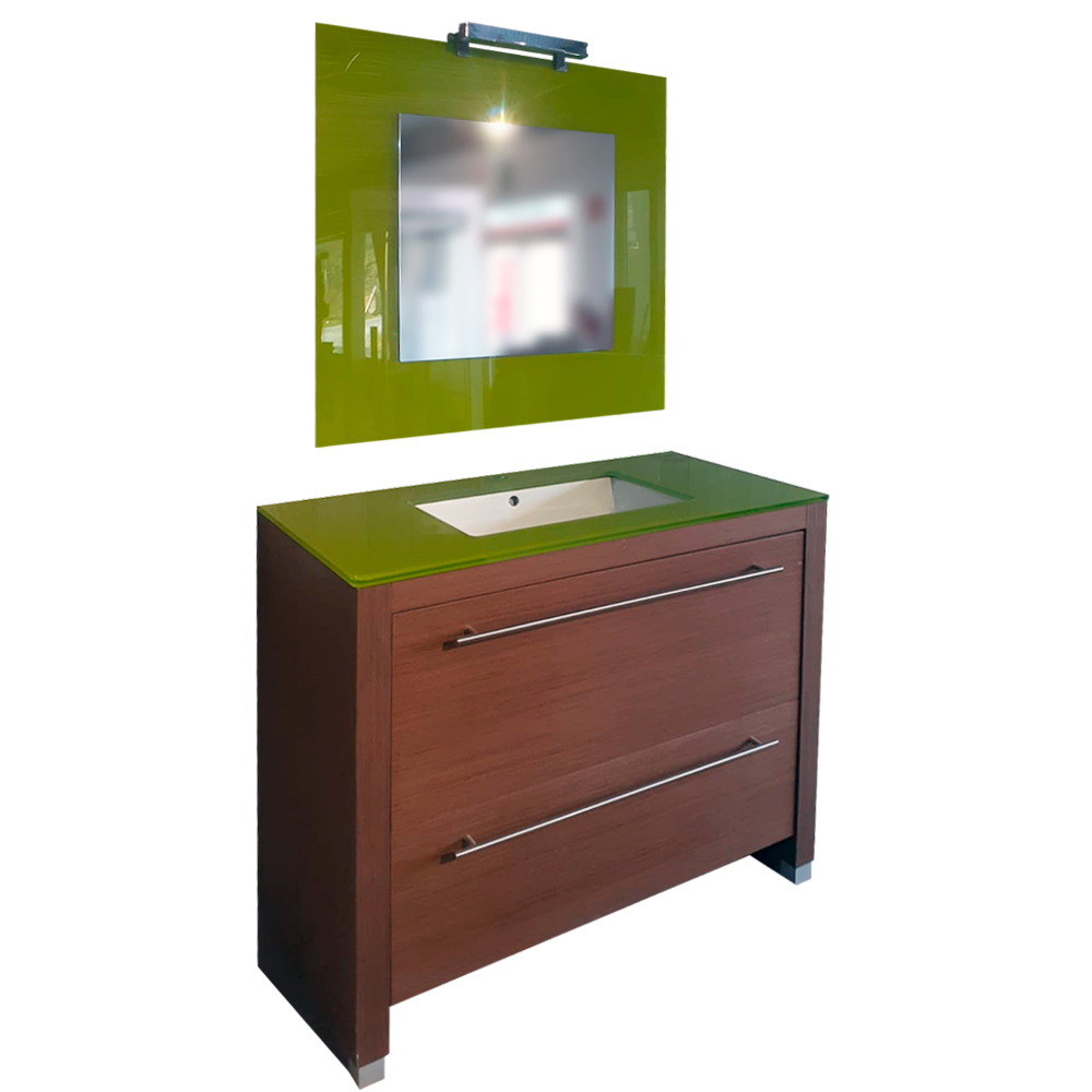 Mueble completo y espejo para baño Avila:Dos