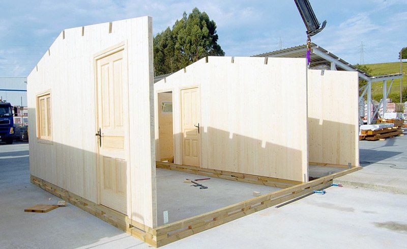 Fabricación de casa de madera de Sallende Hábitat