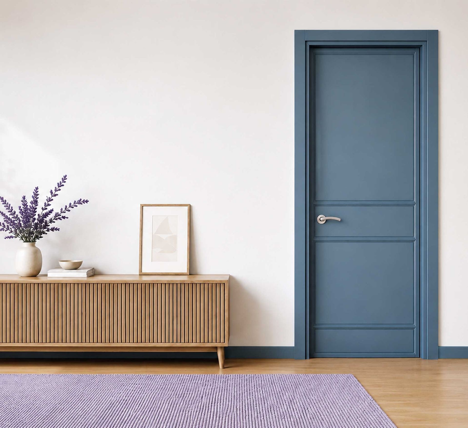 Estancia con puerta diseñada por Sallende Home
