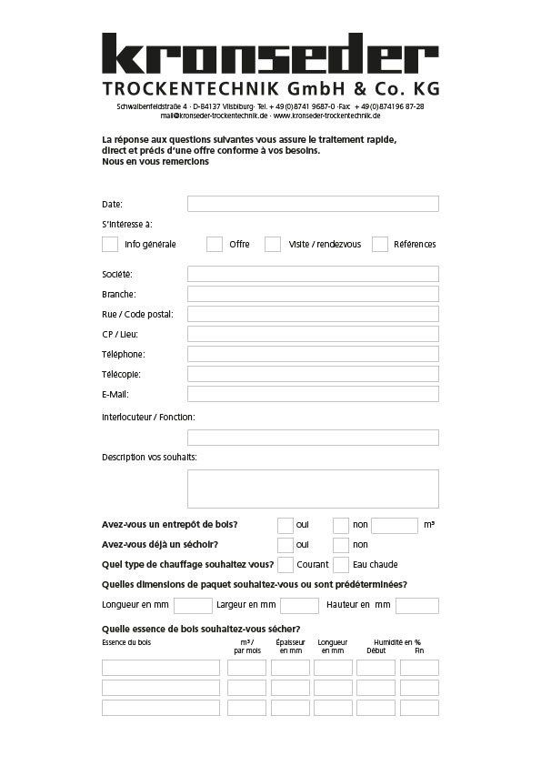 Demande de coût Demande de coût