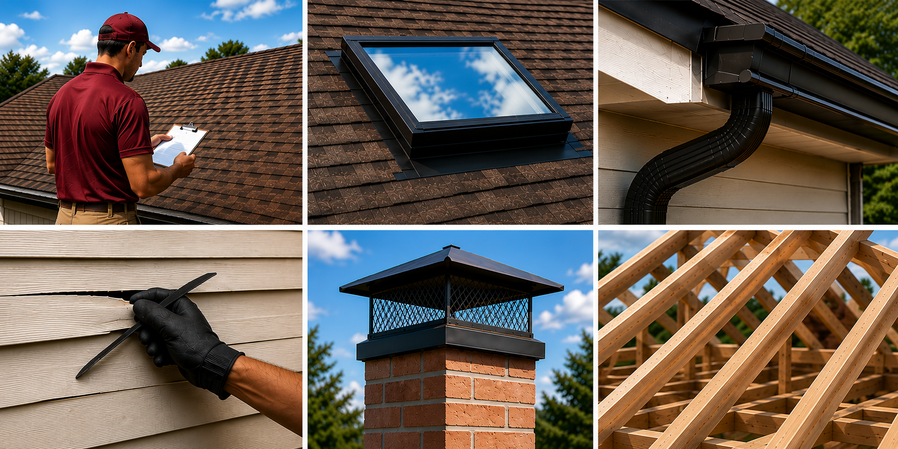 roof inspections, skylights, gutters, siding repair, chimney cap, rafter replacement in Philadelphia
