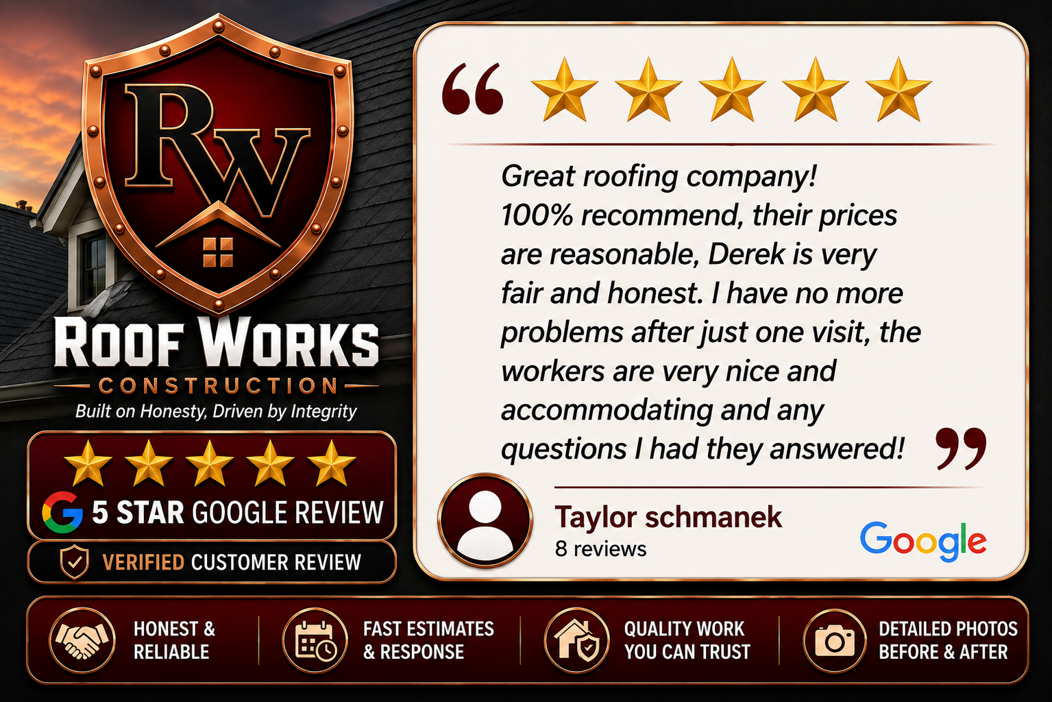 5 star google review