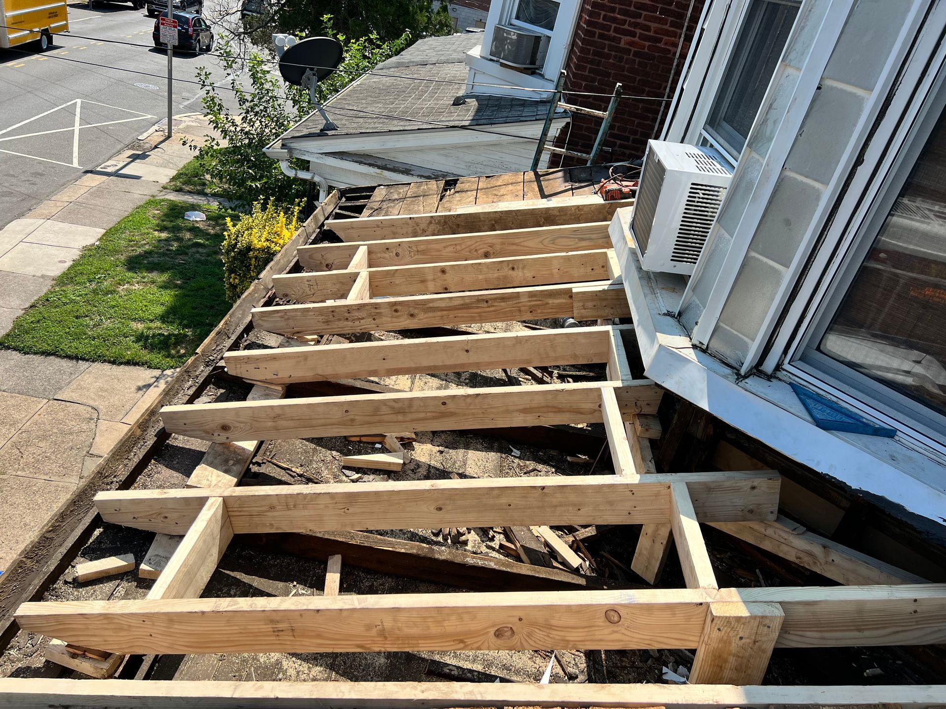 porch roof rafter replacement in Roxborough Philadelphia