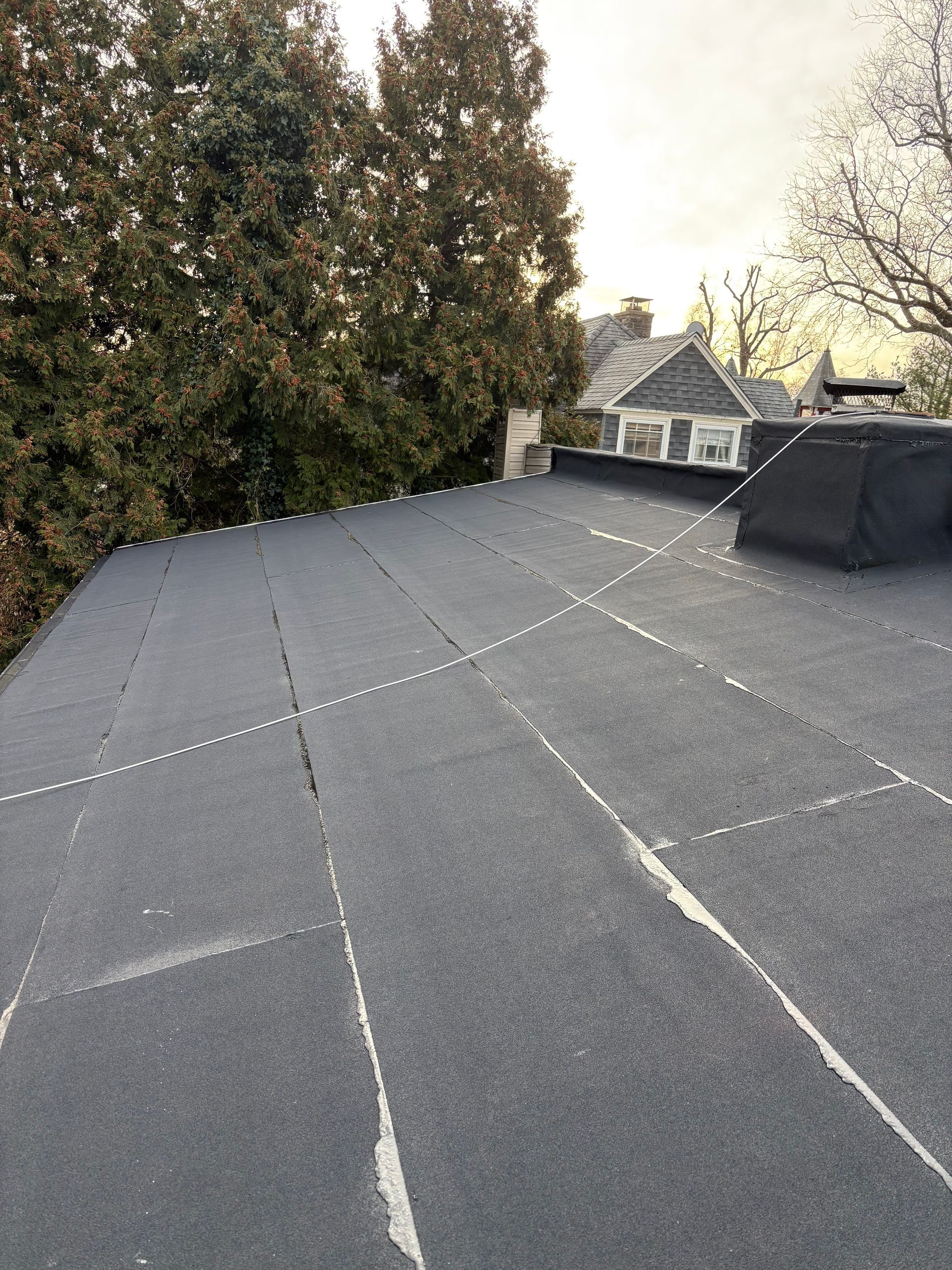 New torchdown rubber roof installed in Germantown