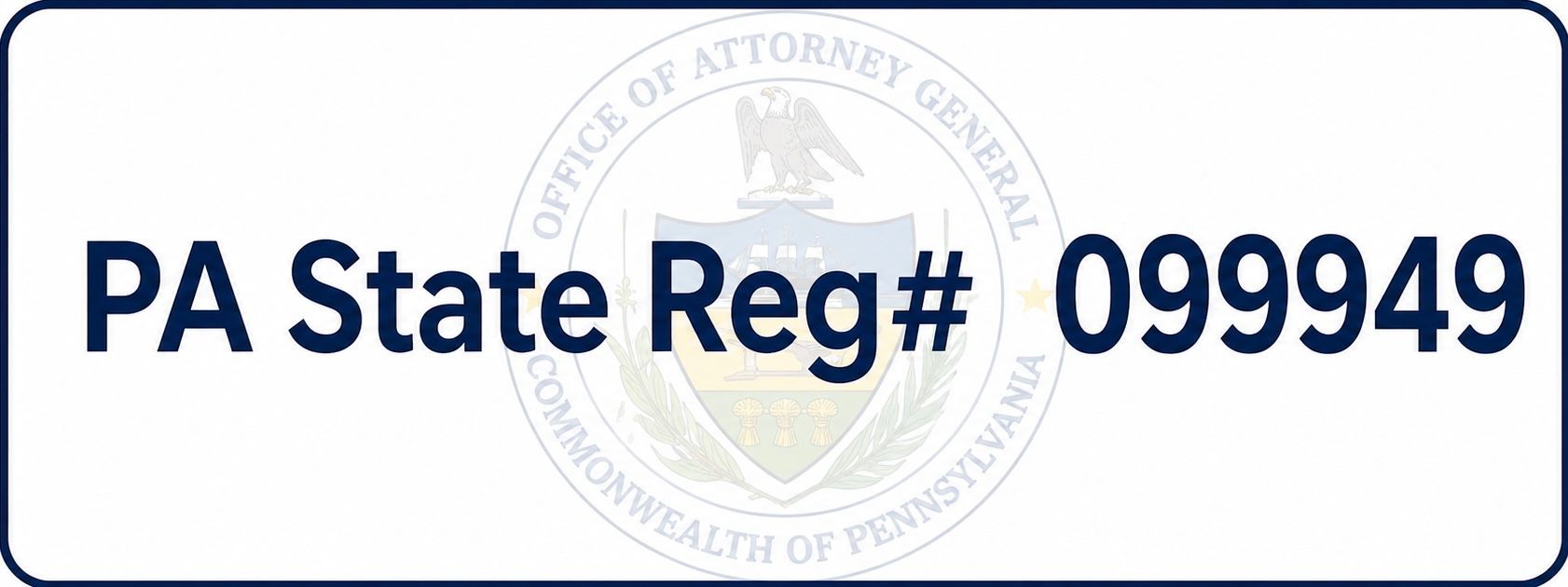 Pennsylvania Contractor Registration number 099949