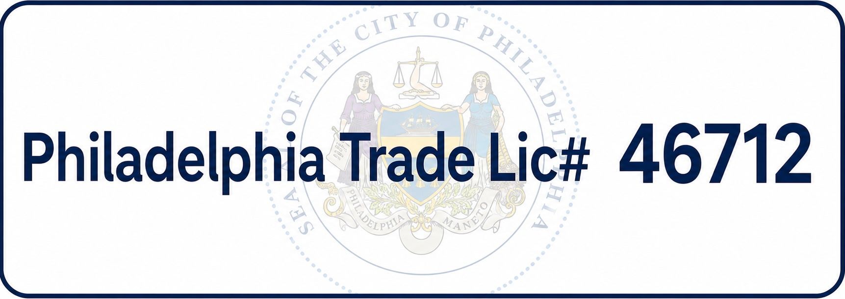 Philadelphia Trade License number 46712