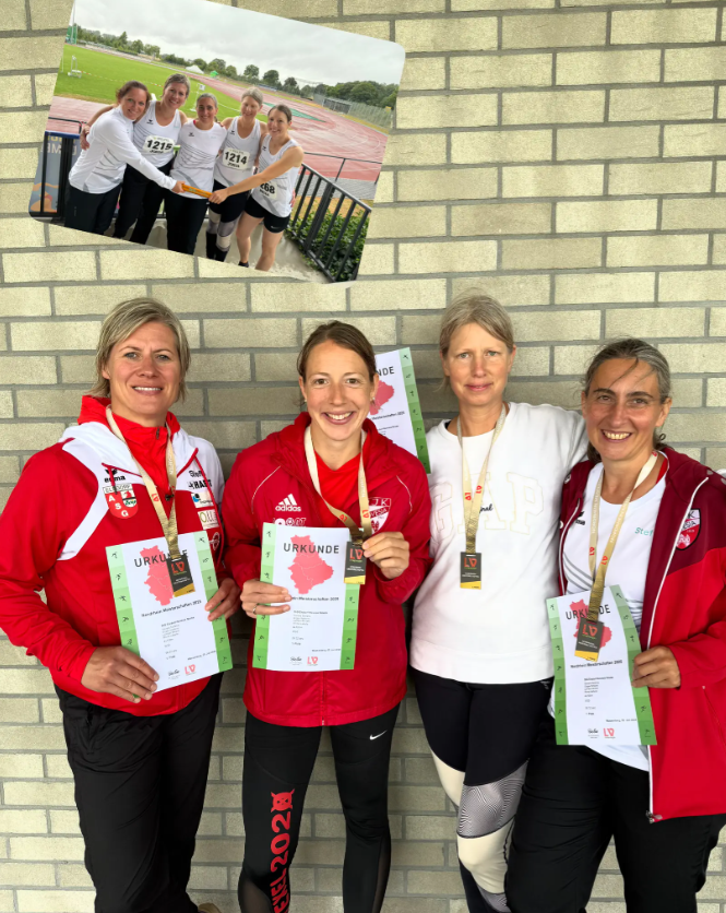 Erfolgreiche Staffel:
Steffi Sievers, Isabelle Rhine, Miriam Lamburi, Steffi Gilges (kleines Foto mit Ersatz Simone Zolper) Foto: Marco Mock