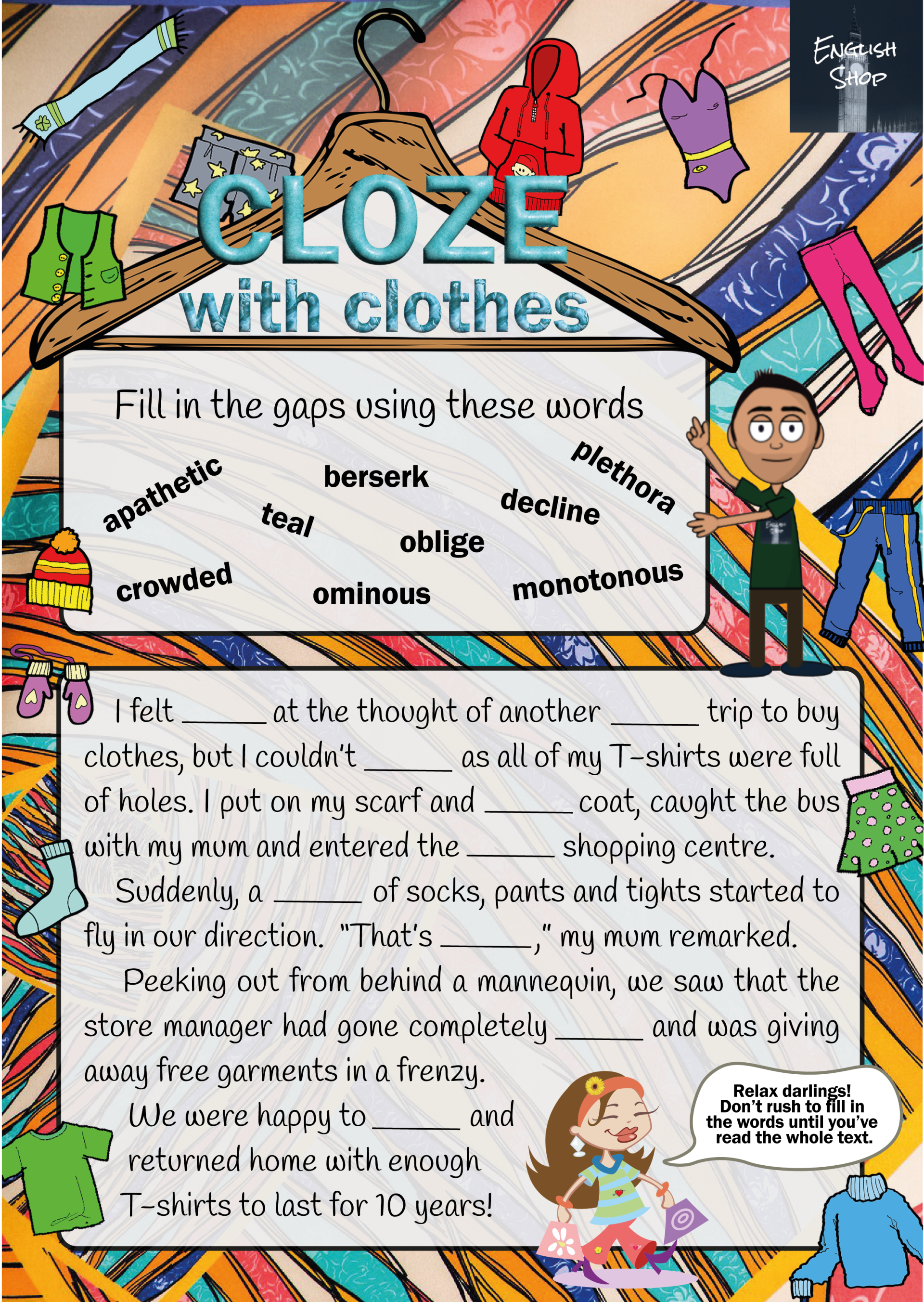 Learn English with English Shop Queen Language Techniques - Comprehension