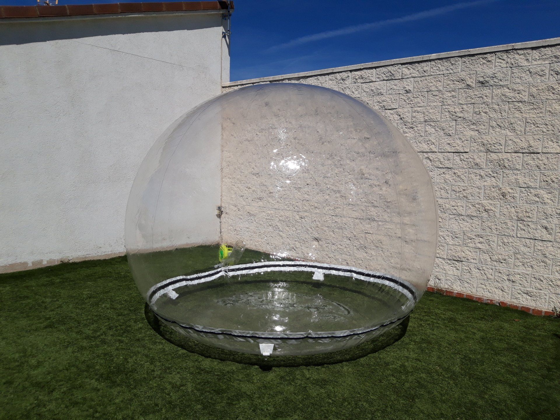 Burbuja hinchable achatada 3m