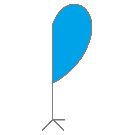 Fly banner gota o bandera publicitaria gota