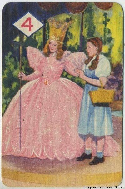 Glinda and Dorothy from 1940 Castell Brothers, The Wizard of Oz Card Game