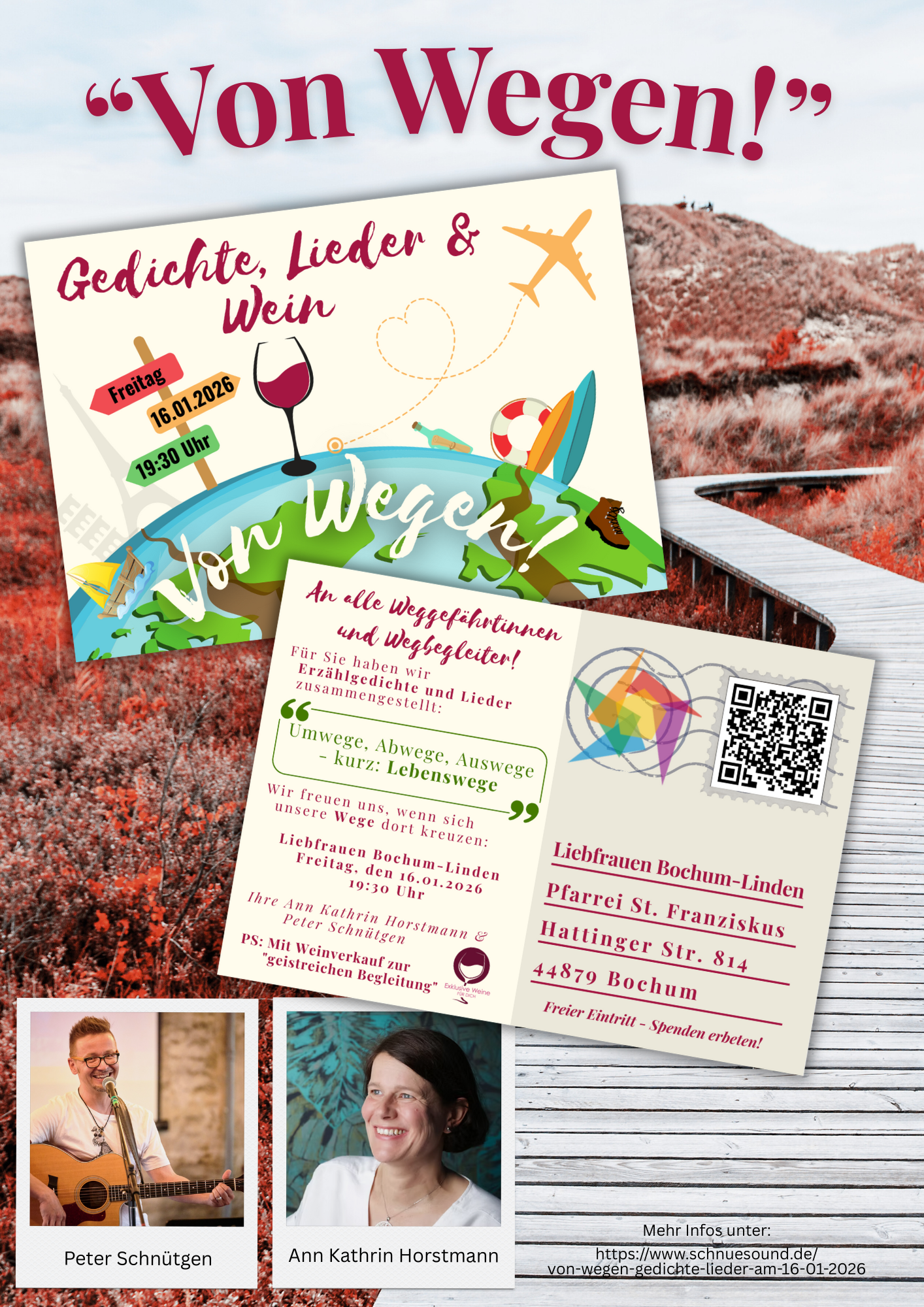 Einladungsposter zum Gedichte- & Lieder-Abend am 21.02.2026