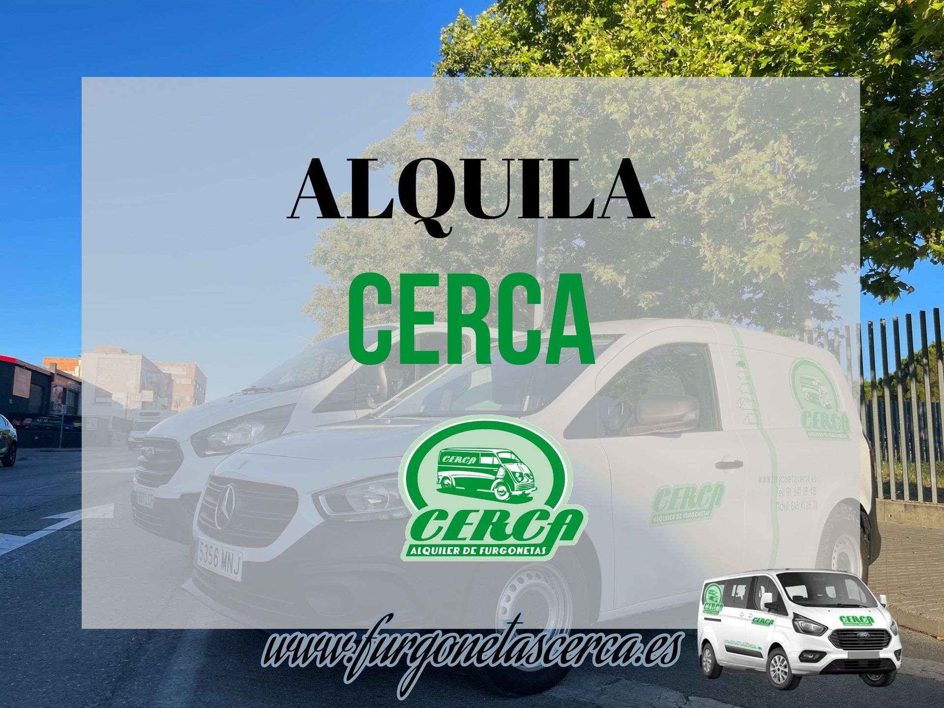 Furgoneta de Cerca con texto