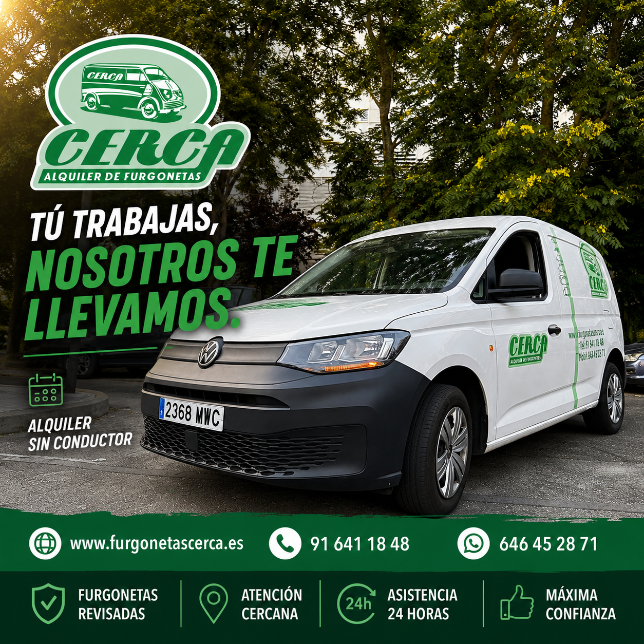 Alquiler de furgonetas en Madrid y Alcorcón con Cerca Alquiler De Furgonetas.