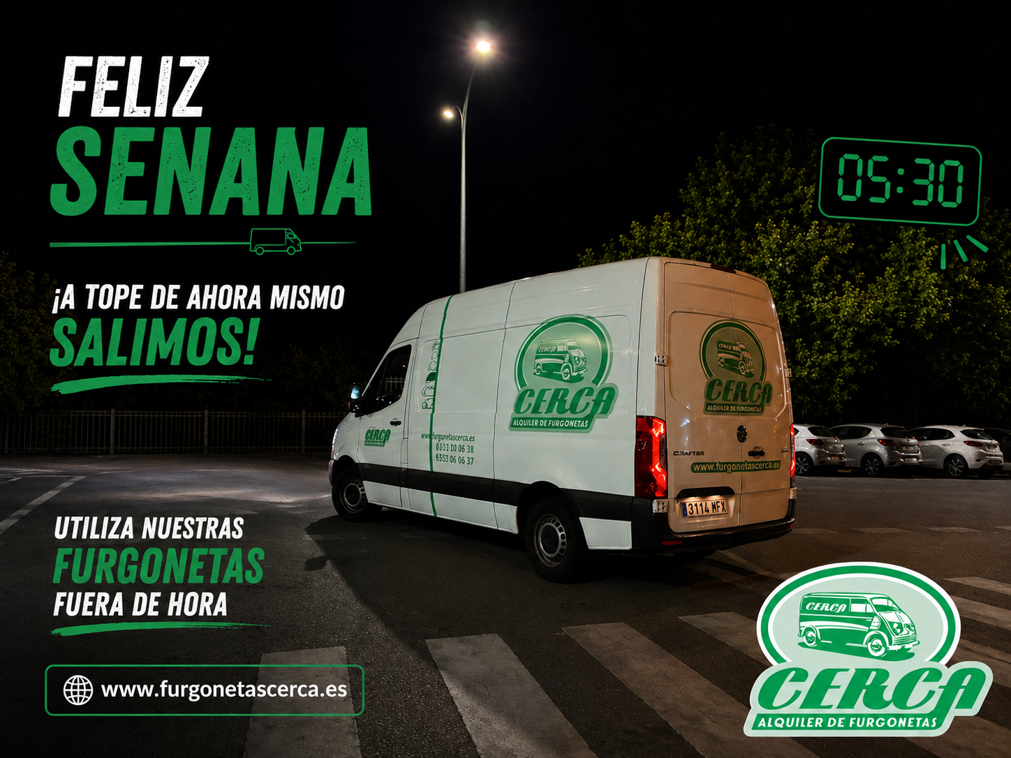 Puede introducir texto para una información sobre herramientas que se mostrará cuando los usuarios pasen el cursor por encima de la imagen. Banner de la empresa Cerca Alquiler De Furgonetas