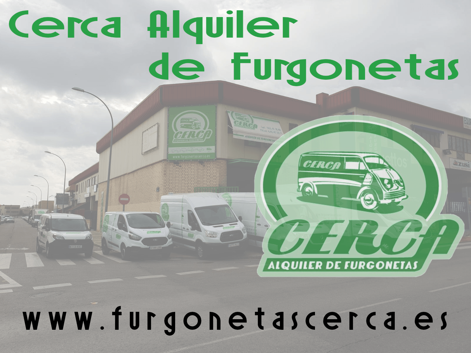 Imagen de una flota de furgonetas de alquiler de la empresa