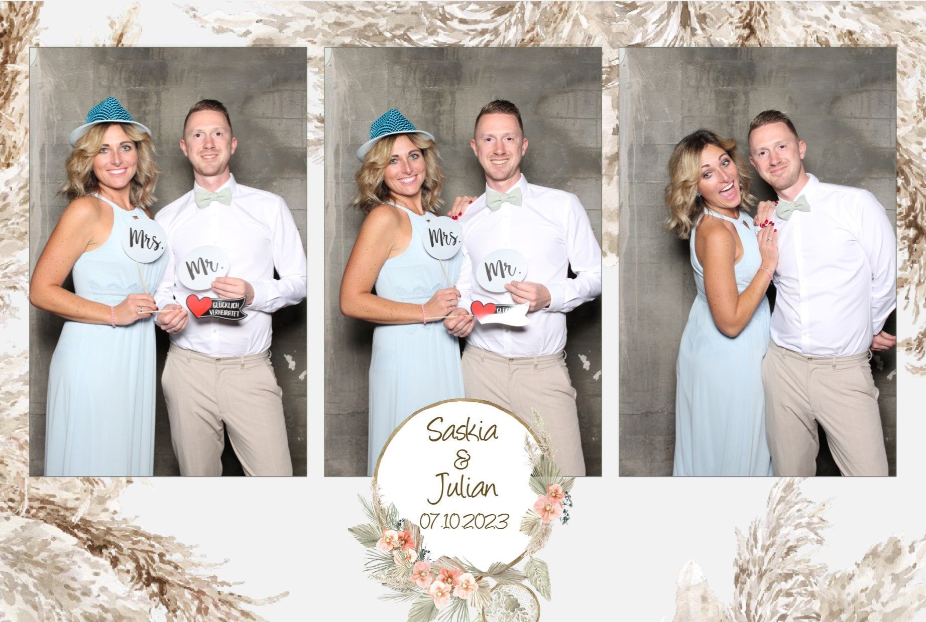 3 Fotos auf einem Ausdruck