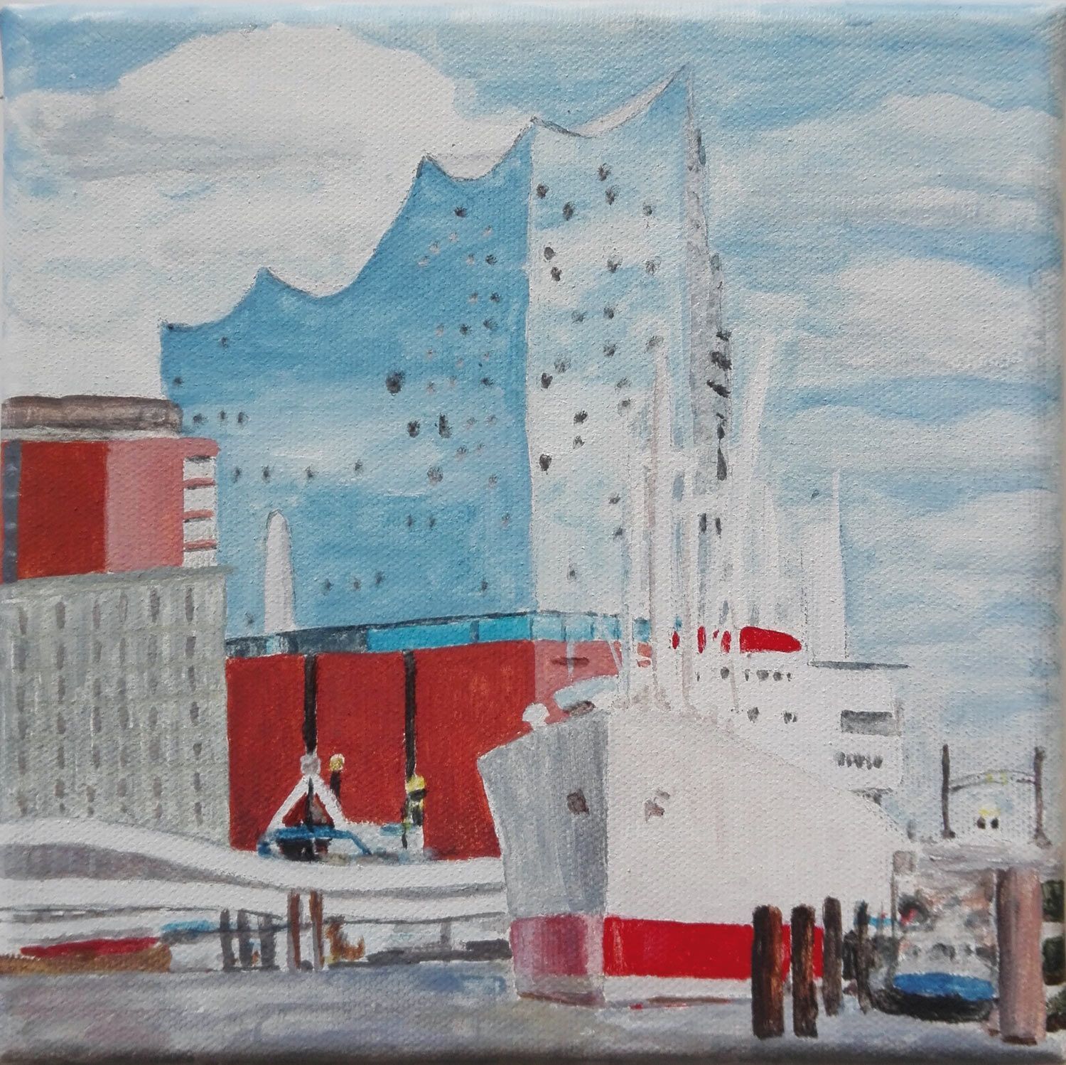 Cap San Diego Leinwand 20x20 cm