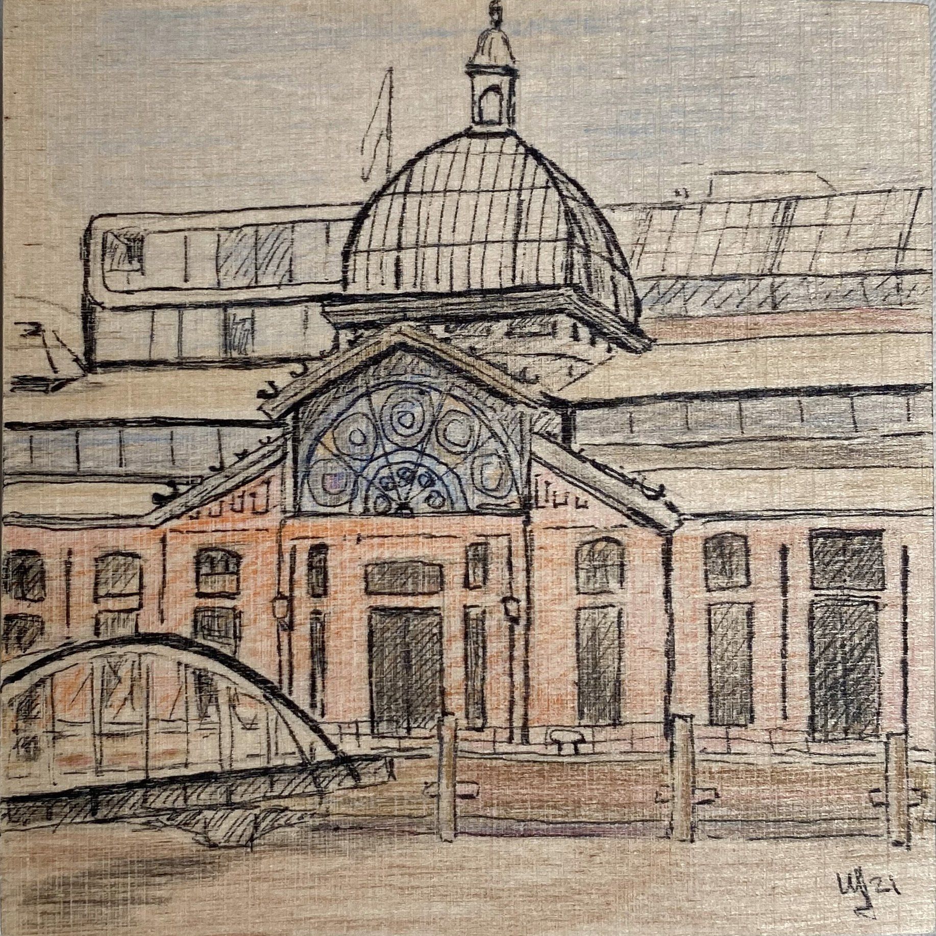 Fischauktionshalle Holz 10x10 Fischauktionshalle Zeichnung Holz 10x10