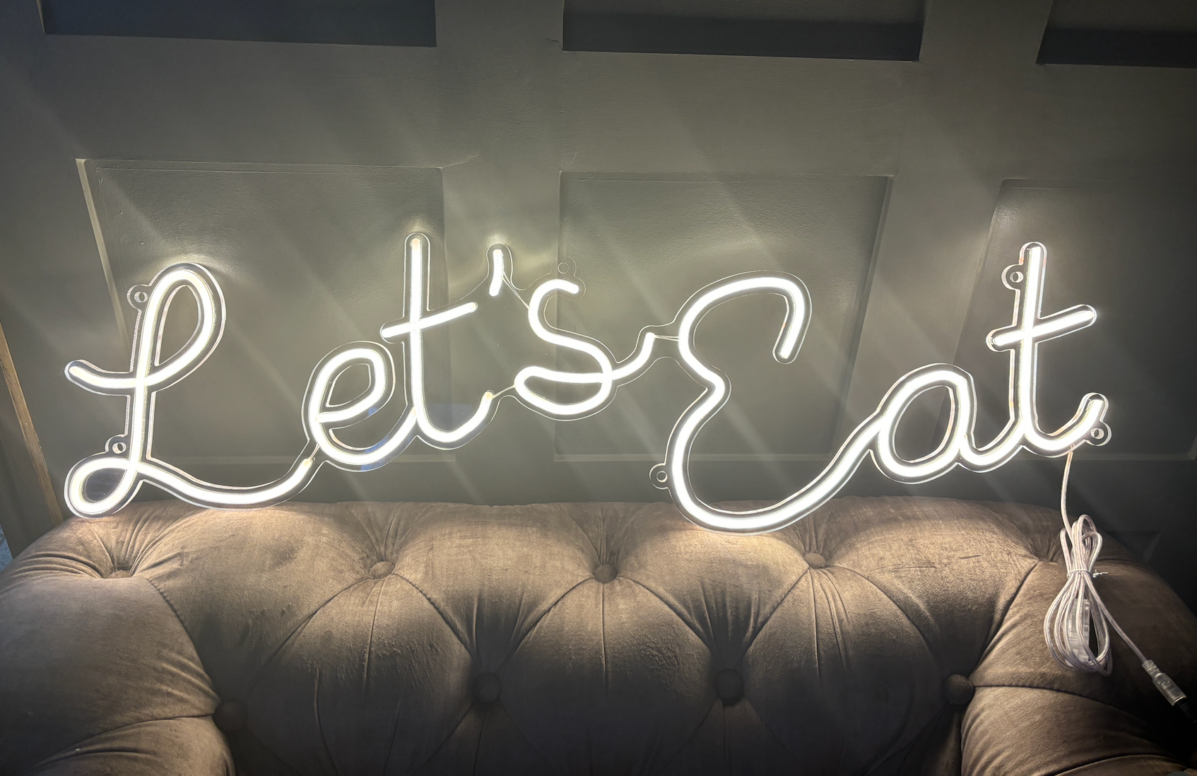 let's eat LED Neon Sign in warm white