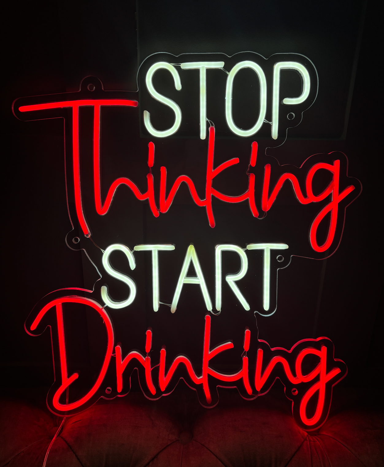 an led neon sign for use in a bar
