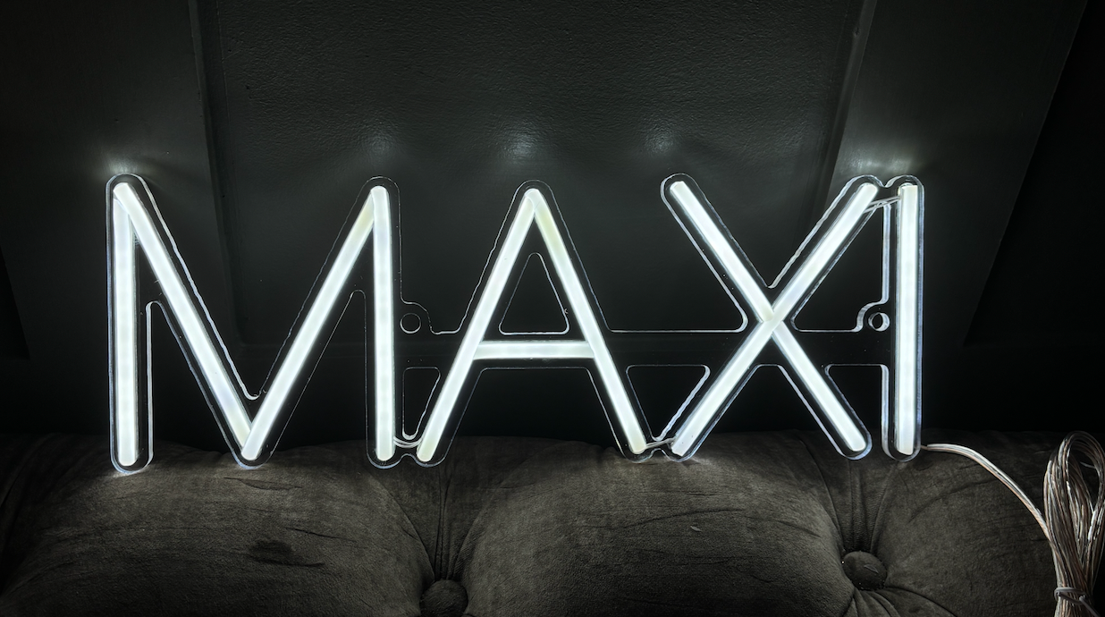 LED Neon Sign in whit efor a little boys room