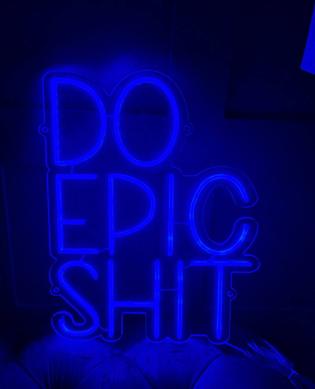 LED Neon Sign in dark blue