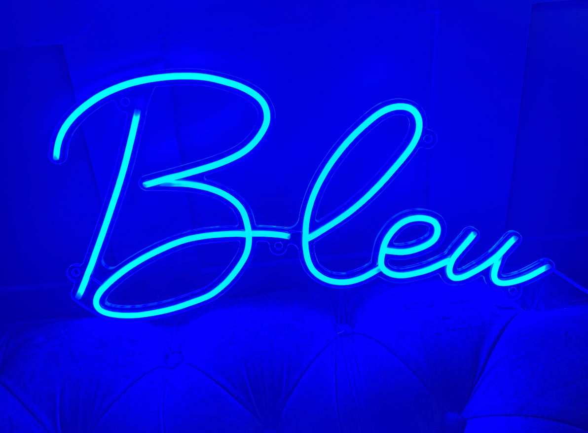 LED Neon Sign for a boys room in blue