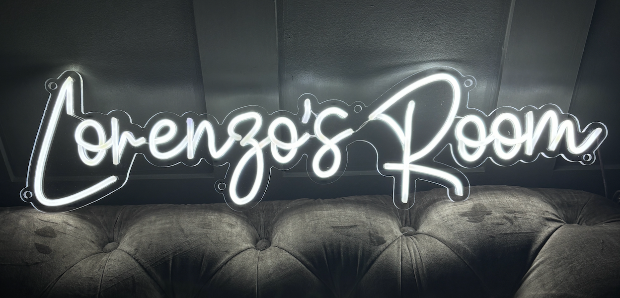 LED Neon Sign for a boys room in warm white