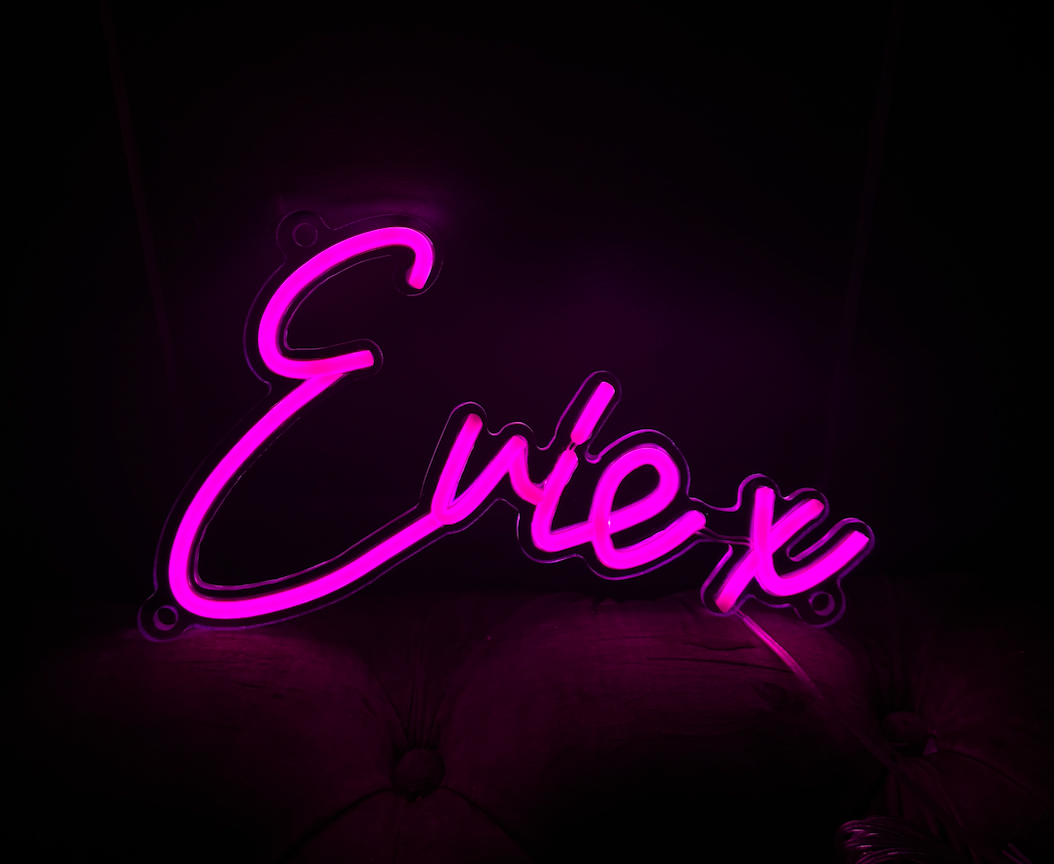 LED Neon Sign for a girls room in hot pink
