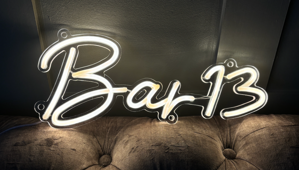 LED Neon Sign for a bar in warm white