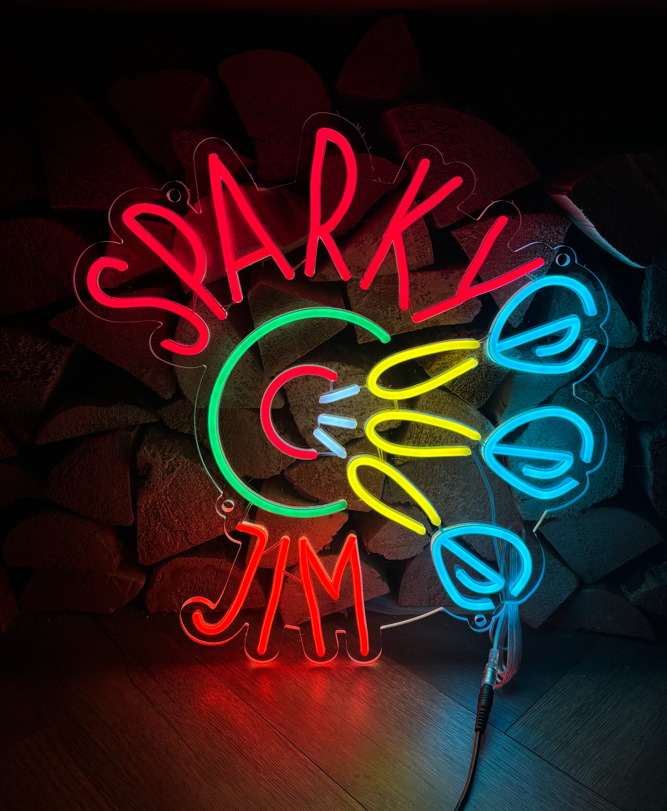 LED Neon Sign for sparky jim personalised sign