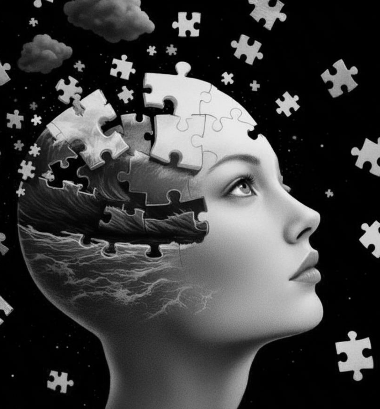 Les Symptômes Portrait de femmes traduisant les symptômes de malaises psychiques