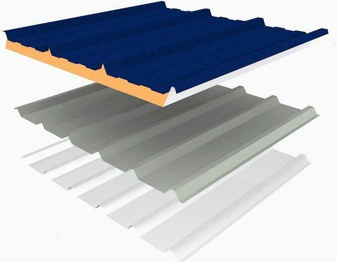 Composite panel Metal single skin GRP rooflights Plastisol polyester