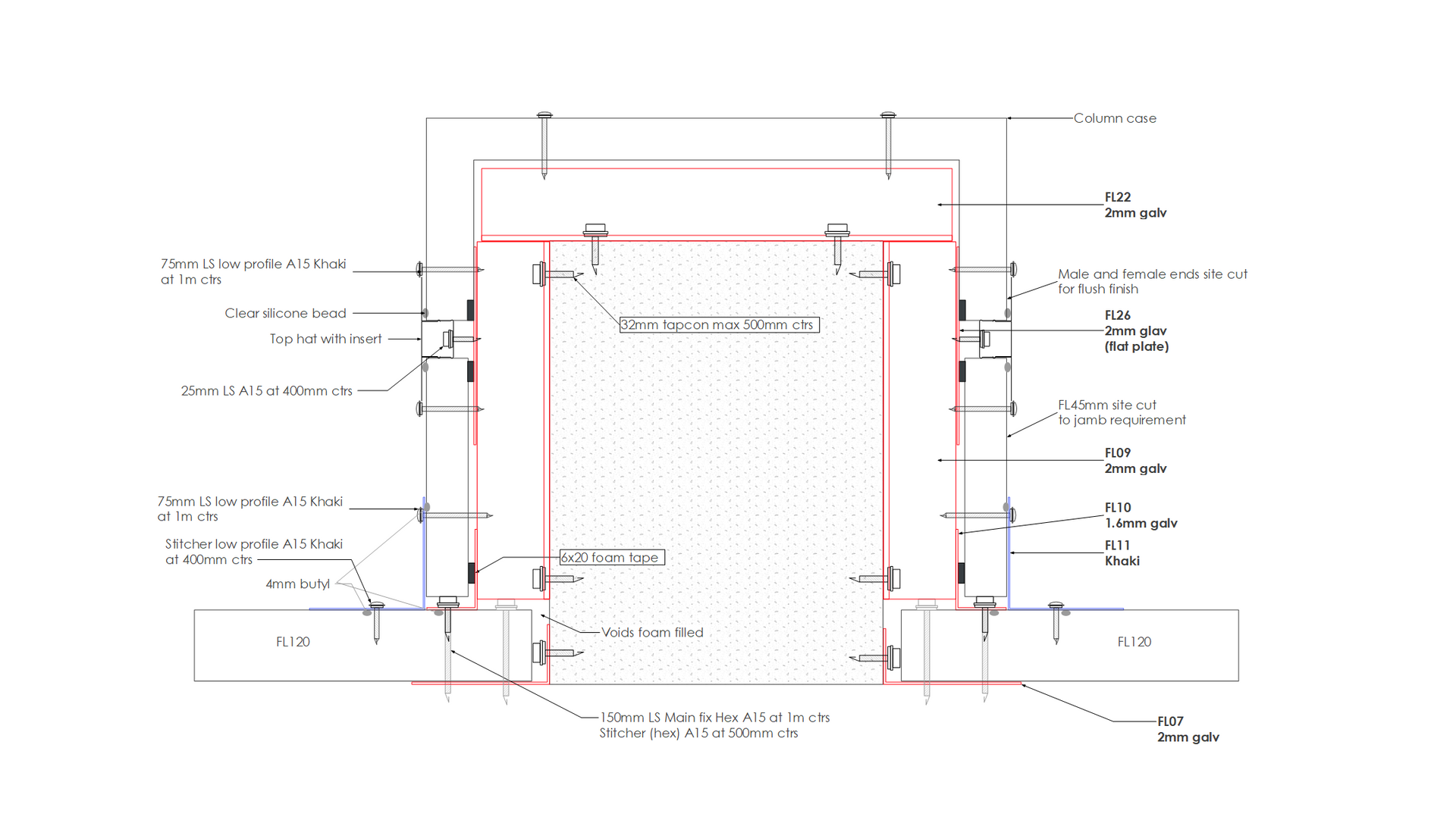 Parapet Construction Detail
