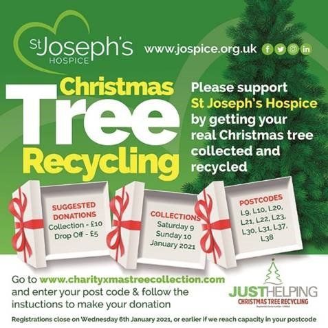 St Joseph's Christmas Tree Collection Service - January 2021