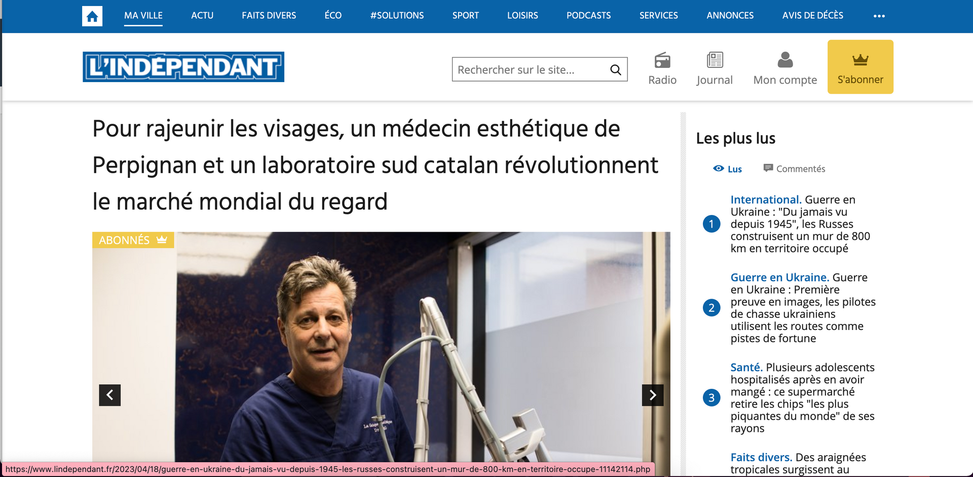 docteur Quezel Guerraz brevet mondial de Blepharosplastie médicale sans chirurgie