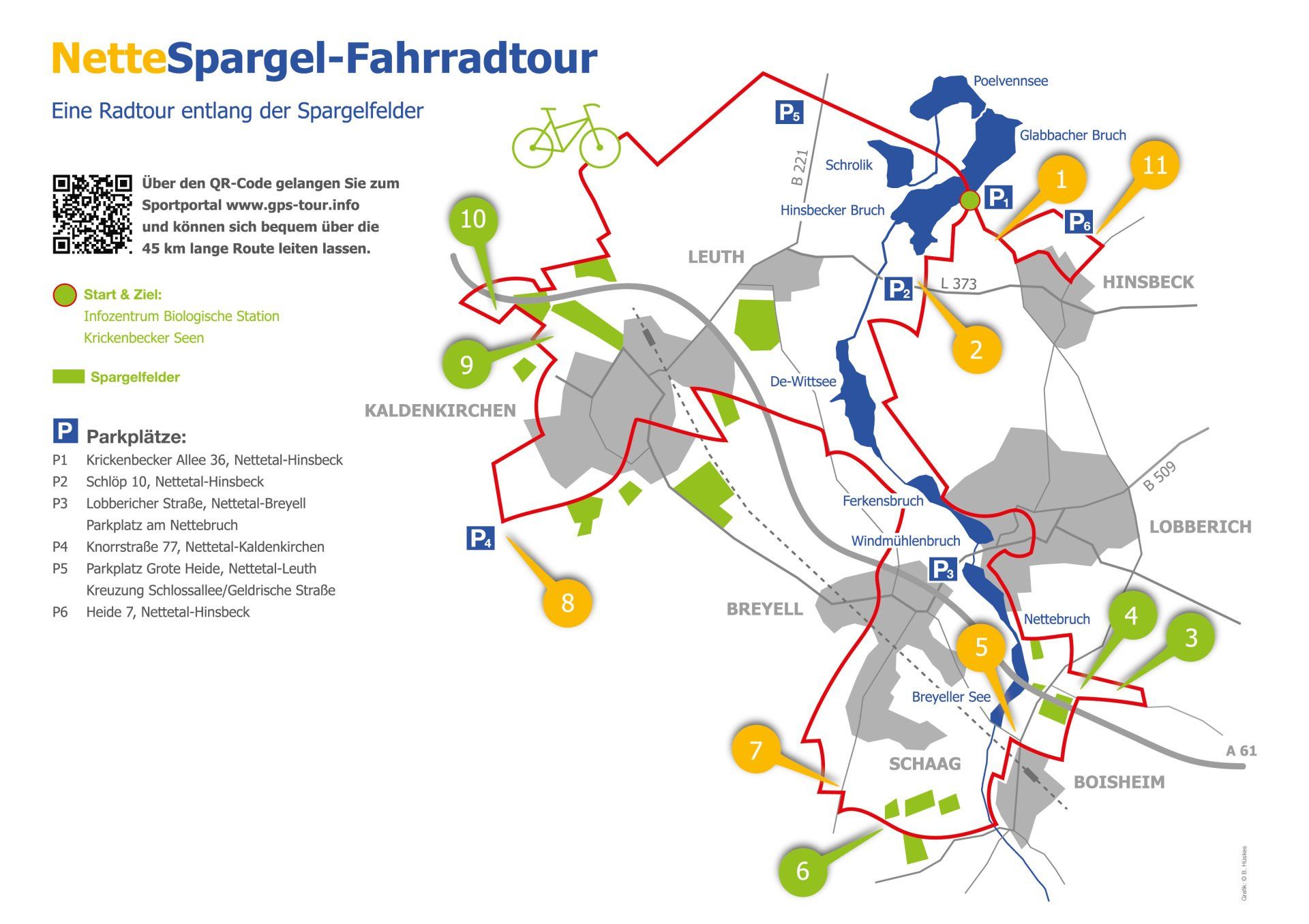 NetteSpargel Fahrradroute (Bitte klicken zur Vergrößerung) NetteSpargel Fahrradroute