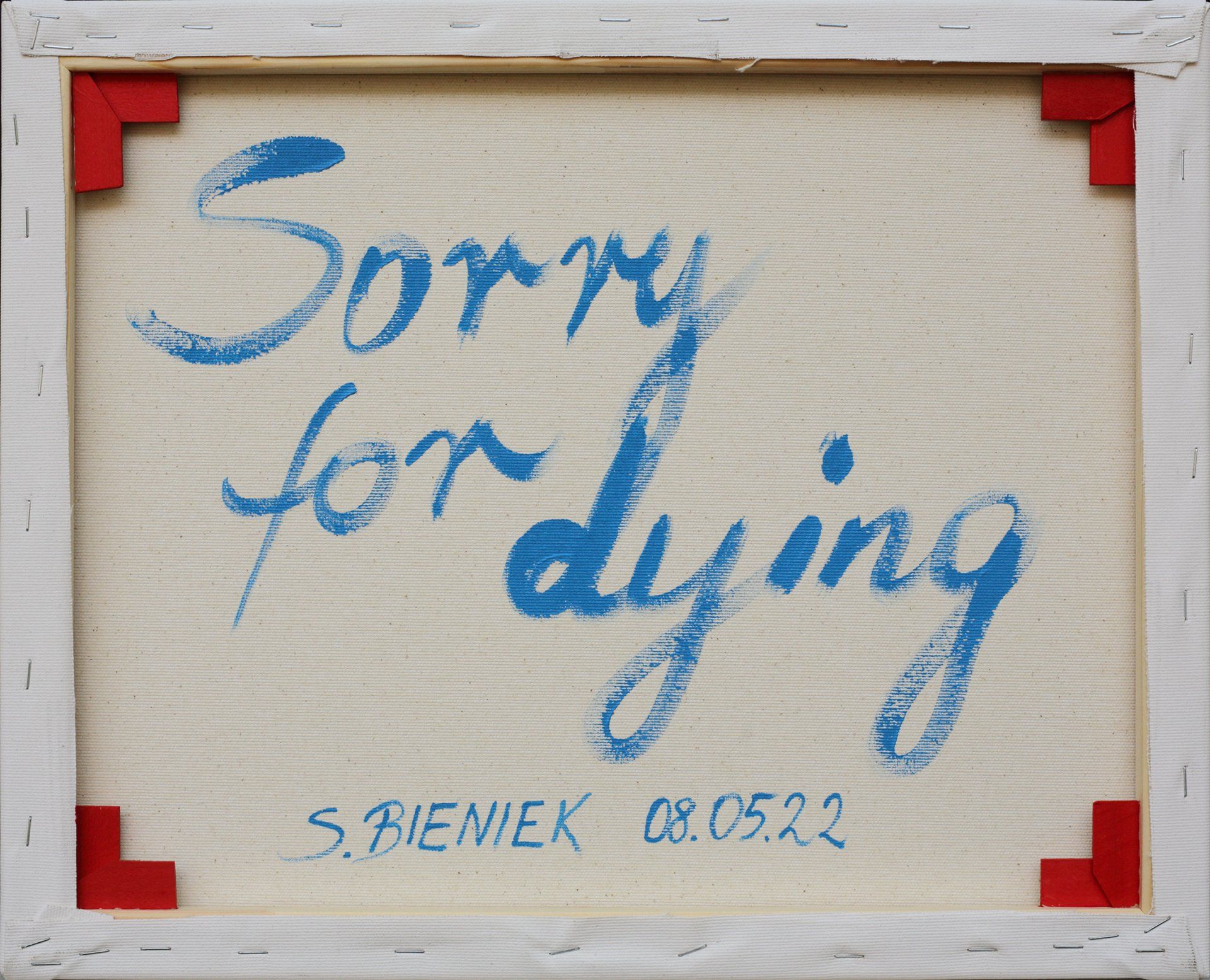 „Sorry for dying“. Painting from the series of „Sorry for dying“. Painting from the series of