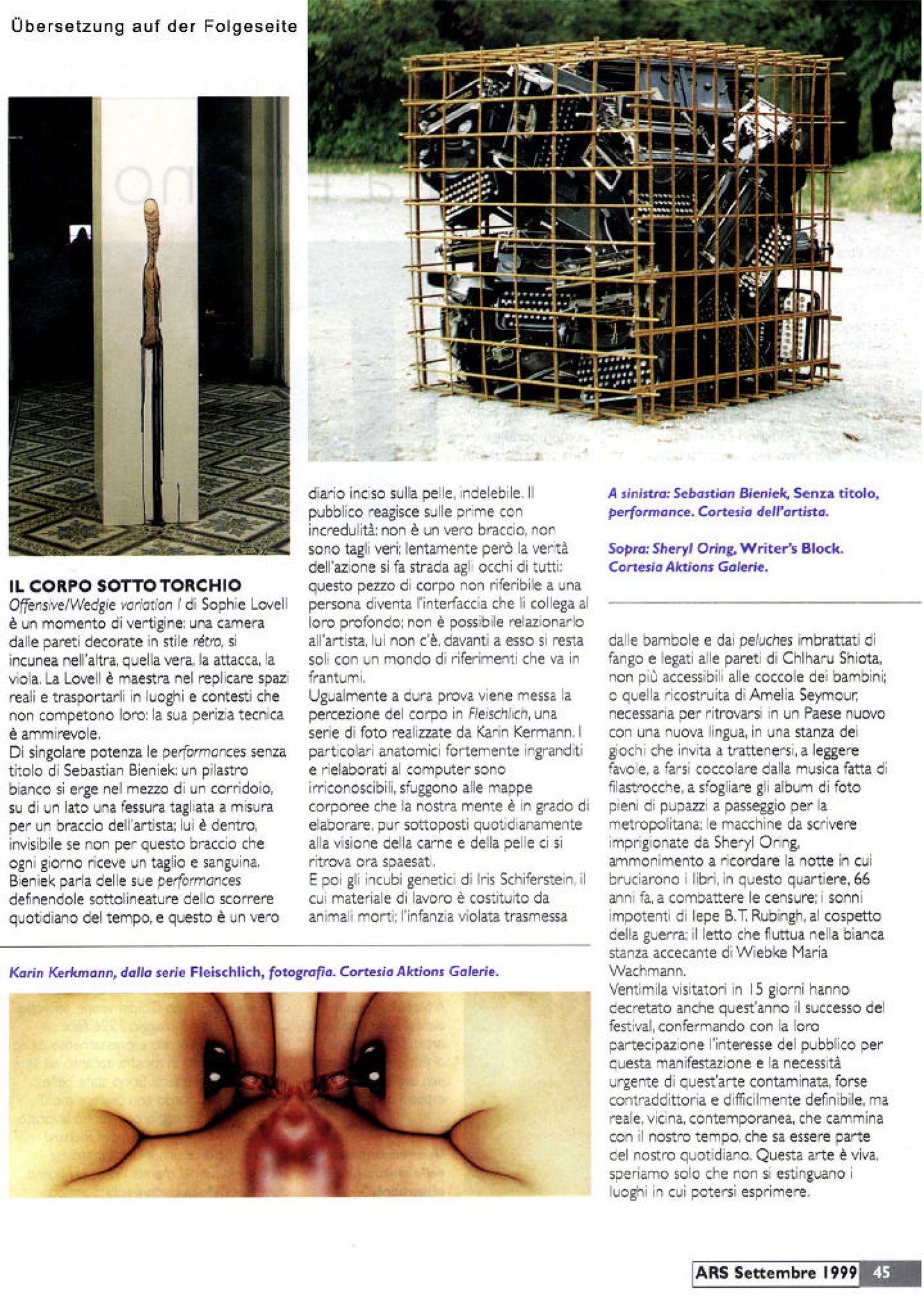 Sebastian Bieniek Performance, 1999, Hand without a Body, blutsäule, blutet, Festival der Jungen experimentellen Kunst, Postfuhramt Berlin, Blut, aufgeschnittene Hand, geritzt Sebastian Bieniek Performance, 1999, Hand without a Body, blutsäule, blutet, Festival der Jungen experimentellen Kunst, Postfuhramt Berlin, Blut, aufgeschnittene Hand, geritzt