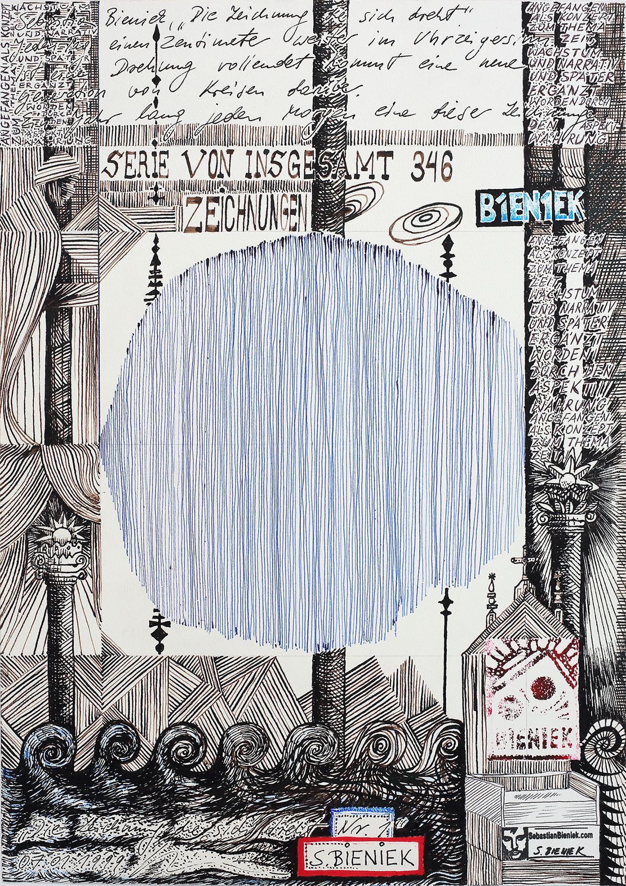Sebastian Bieniek „The Turning around drawing no. 1“ ( Sebastian Bieniek „The Turning around drawing no. 1“ Die Zeichnung die sich dreht Nr. 1