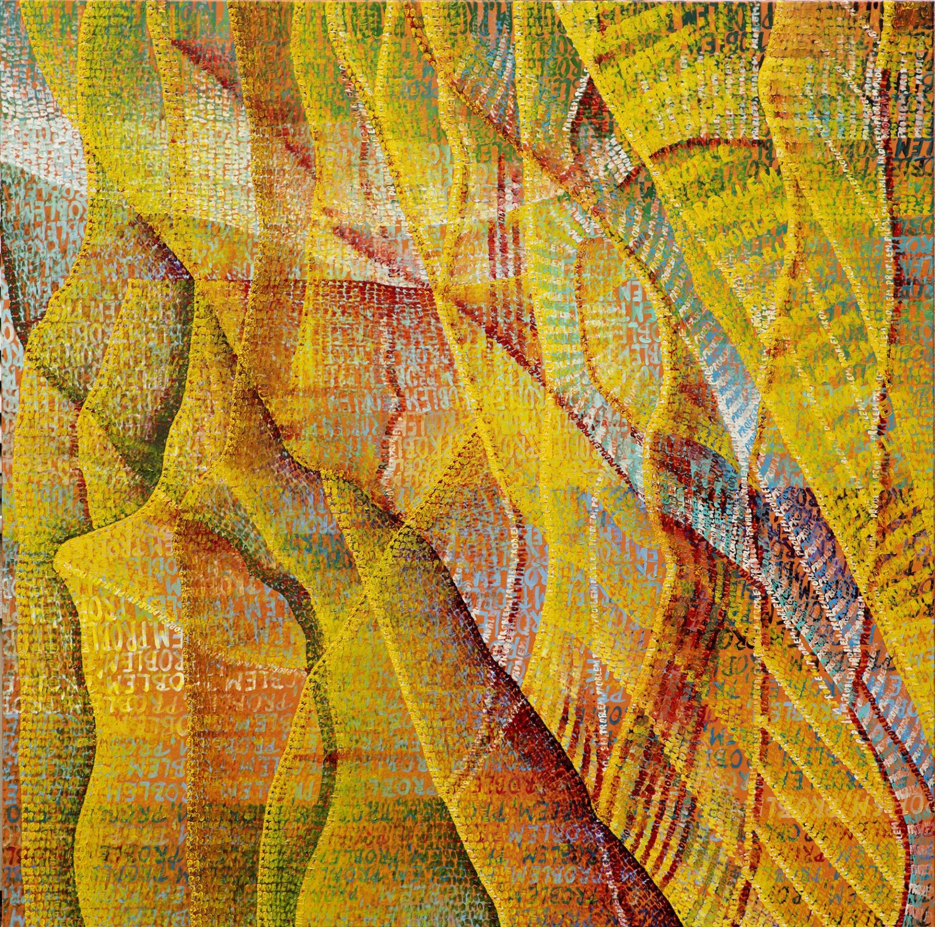 „20.000 Problems“ by Sebastian Bieniek (B1EN1EK), 2015. Oil on cannvas. 200 cm. x 200 cm. 2nd Artwork from the oeuvre of Bieniek-Text and the series of  „20.000 Problems“ by Sebastian Bieniek (B1EN1EK), 2015. Oil on cannvas. 200 cm. x 200 cm. 2nd Artwork from the oeuvre of Bieniek-Text and the series of