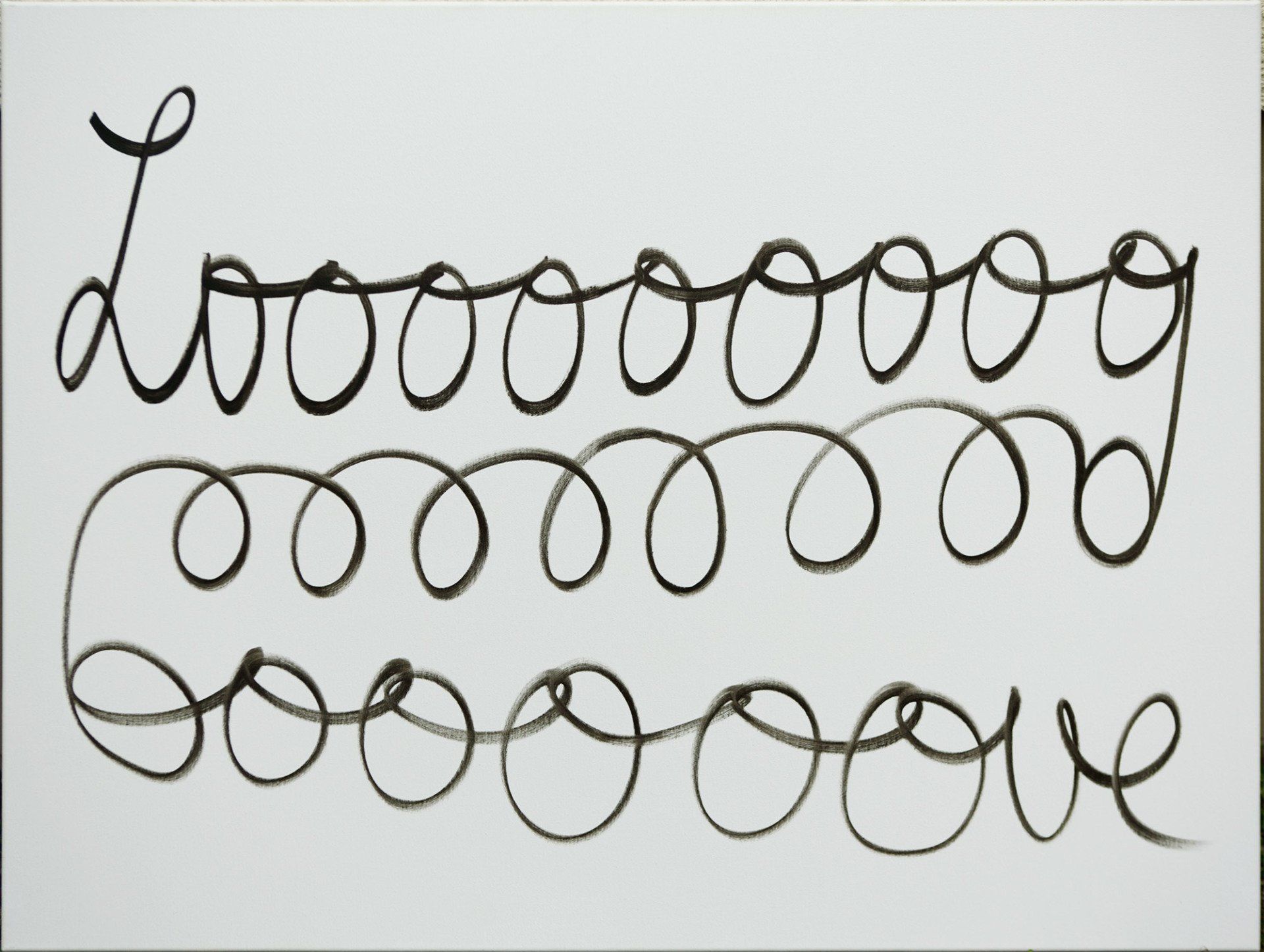 „Long Love“ by Sebastian Bieniek (B1EN1EK), 2014. Oil on canvas. 90 cm. x 120 cm. From the oeuvre of Bieniek-Text and part of the „Long Love“ by Sebastian Bieniek (B1EN1EK), 2014. Oil on canvas. 90 cm. x 120 cm. From the oeuvre of Bieniek-Text and part of the