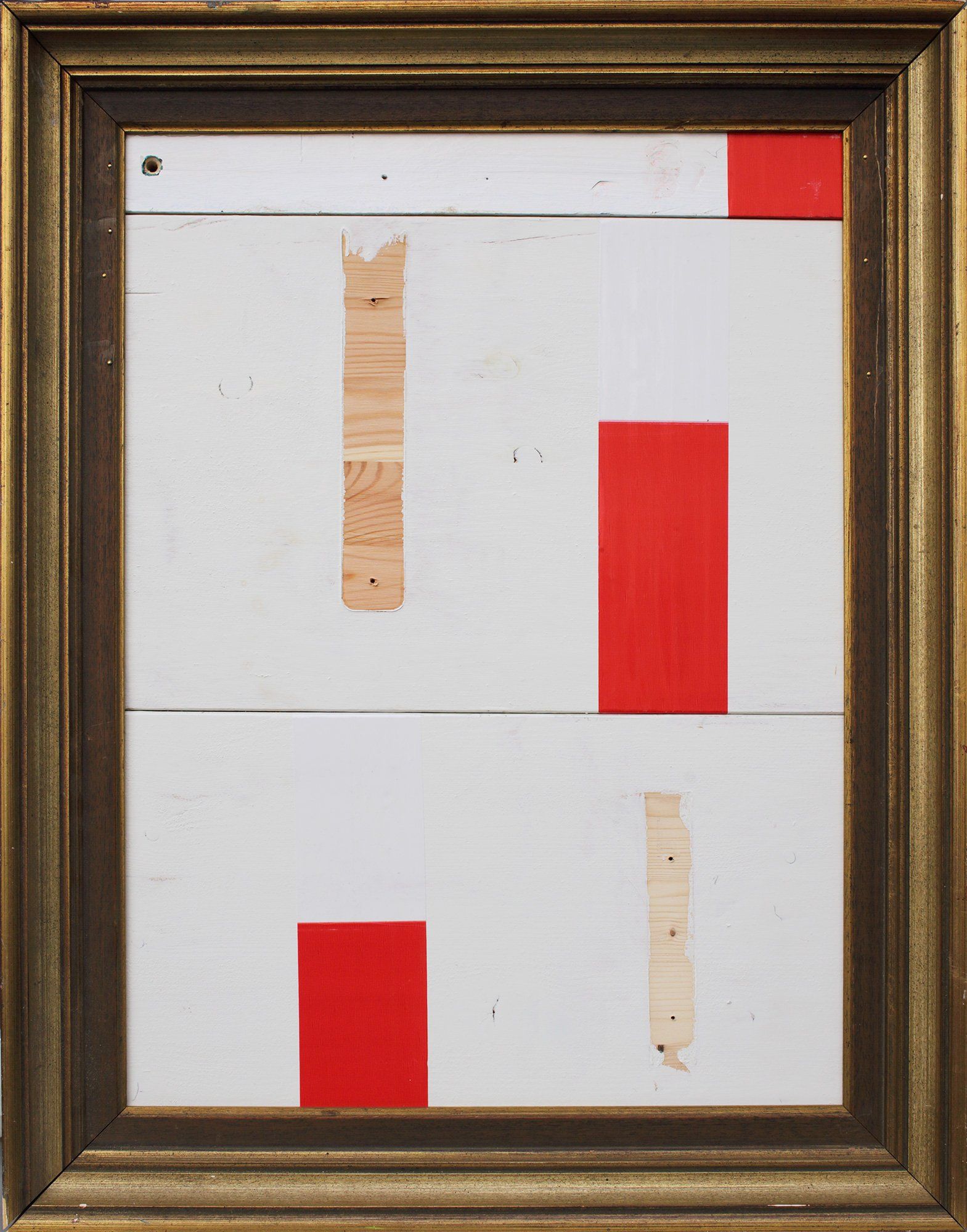 „Framed Barrier Tape Art Nr. 2“ (Gerahmte Absperrbandkunst) by Sebastian Bieniek (B1EN1EK), the inventor of „Barrier Tape Art“, created in april 2020. 73 x 57 cm. Barrier Tape and wood, framed.