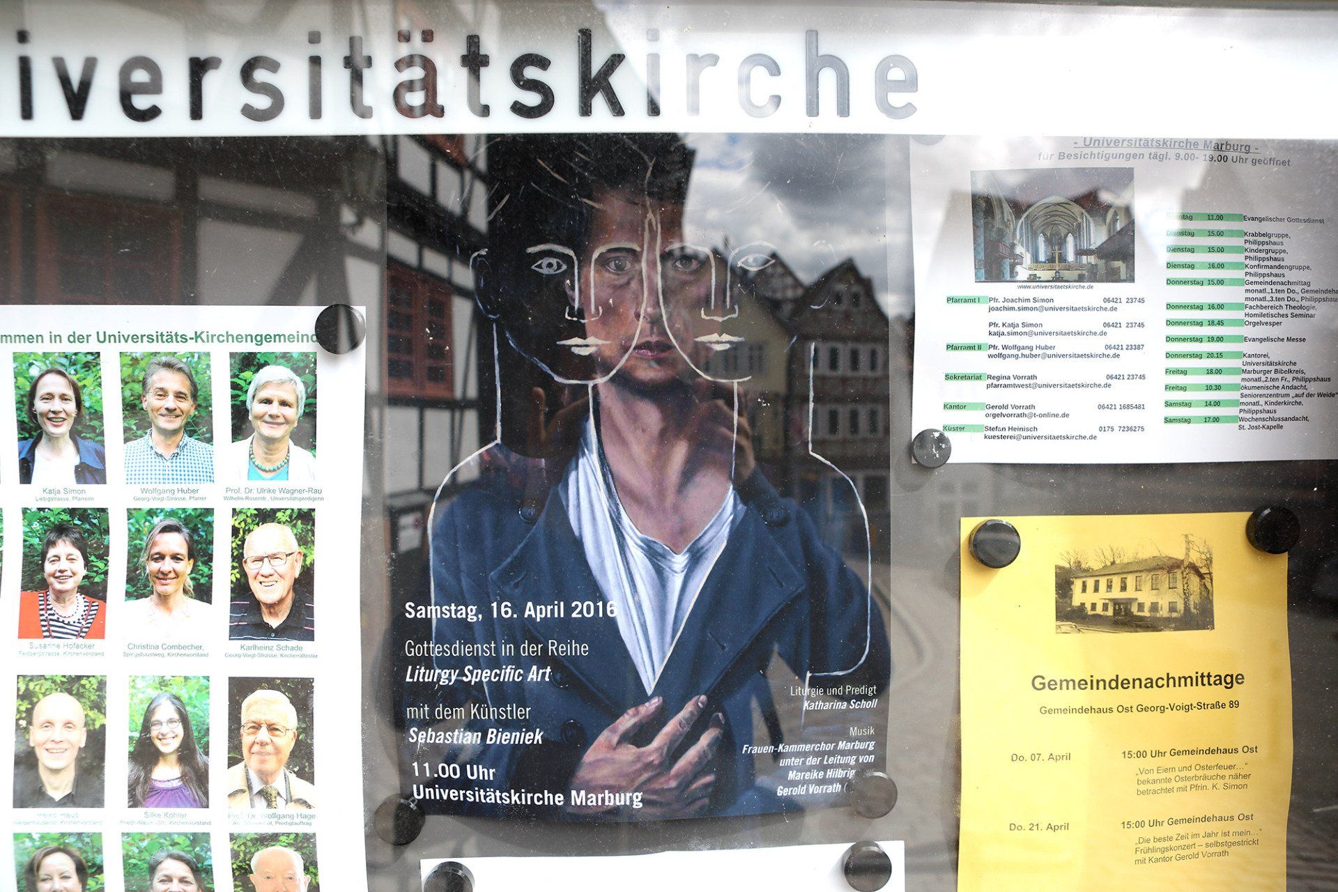 Sebastian Bieniek went from the back to front row during the mass that took place in the University Church of Marburg in 2016 and asked everyone Sebastian Bieniek went from the back to front row during the mass that took place in the University Church of Marburg in 2016 and asked everyone